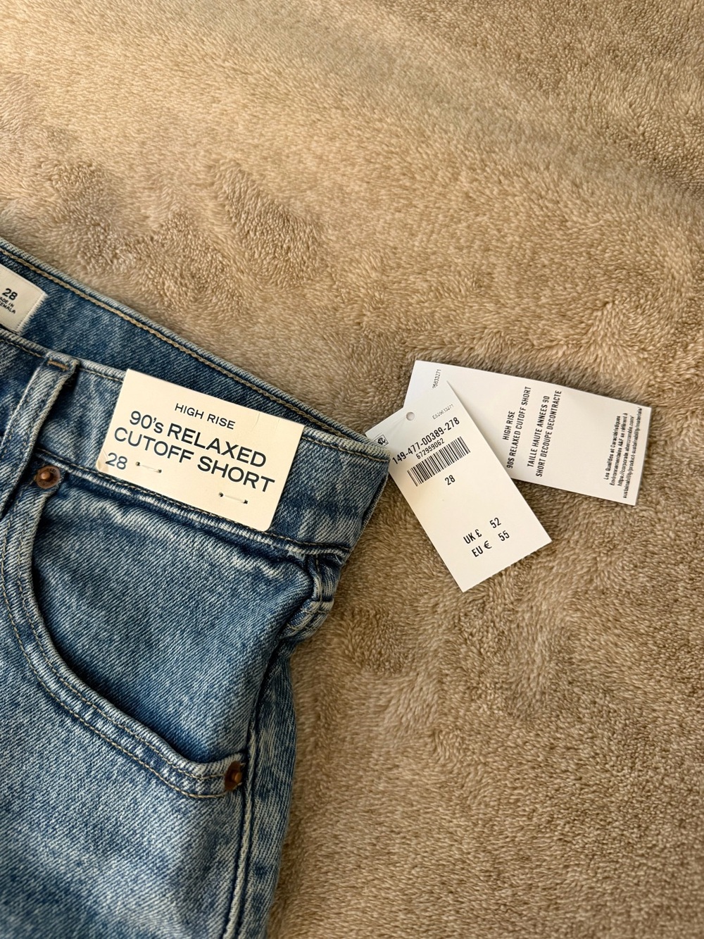 NWT Abercrombie High rise 90s relaxed cutoff short - Picture 3 of 6
